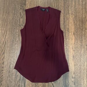 Theory Sleeveless V-Neck Camisole in Wine